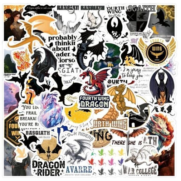 Rebecca Yarros Fourth Wing Empyrean Stickers - Picture 2 of 5